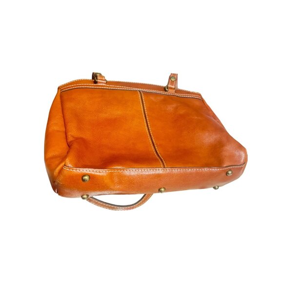 Patricia Nash Leather Poppy Tote Bag Tan Italian-Style Handbag - Picture 10 of 13